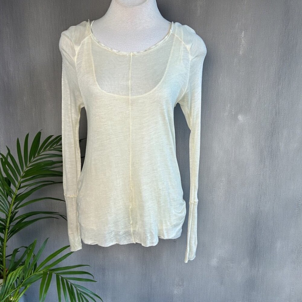 RN Covertible Ivory Sheer Double Layer Tank and Sweater Size Small